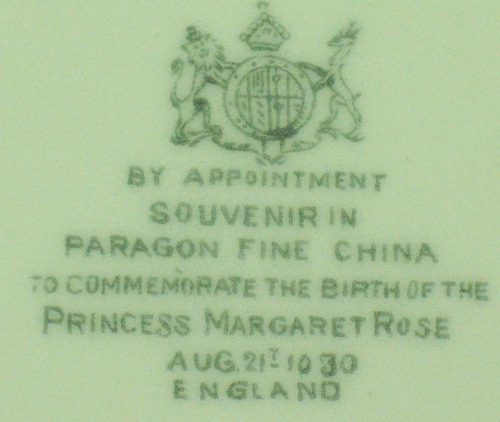 paragon princess margaret rose backstamp